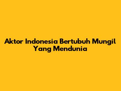 Aktor Indonesia Bertubuh Mungil Yang Mendunia