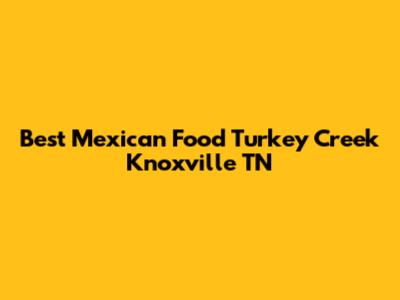 Best Mexican Food Turkey Creek Knoxville TN
