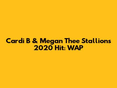 Cardi B & Megan Thee Stallion's 2020 Hit: WAP