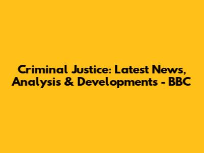 Criminal Justice: Latest News, Analysis & Developments - BBC