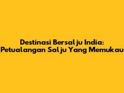 Destinasi Bersalju India: Petualangan Salju Yang Memukau