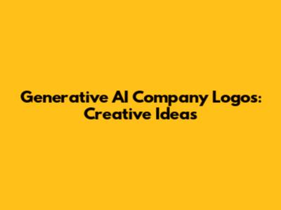 Generative AI Company Logos: Creative Ideas