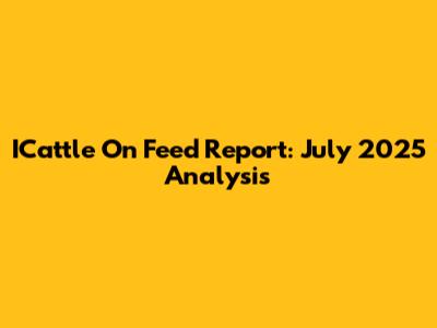 ICattle On Feed Report: July 2025 Analysis