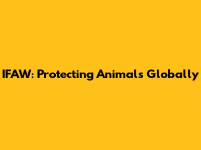 IFAW: Protecting Animals Globally