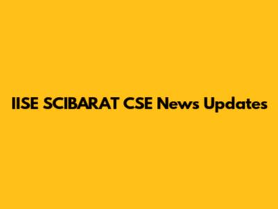 IISE SCIBARAT CSE News Updates