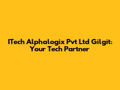 ITech Alphalogix Pvt Ltd Gilgit: Your Tech Partner