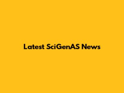 Latest SciGenAS News