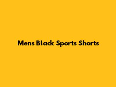 Men's Black Sports Shorts