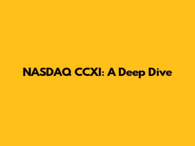 NASDAQ CCXI: A Deep Dive
