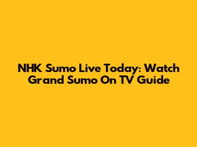 NHK Sumo Live Today: Watch Grand Sumo On TV Guide