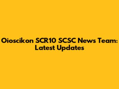 Oioscikon SCR10 SCSC News Team: Latest Updates