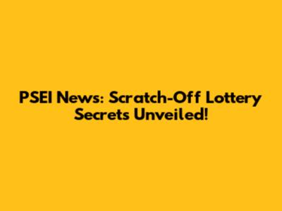 PSEI News: Scratch-Off Lottery Secrets Unveiled!