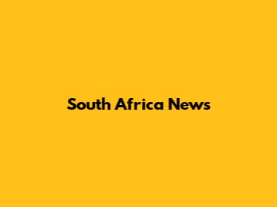 South Africa News
