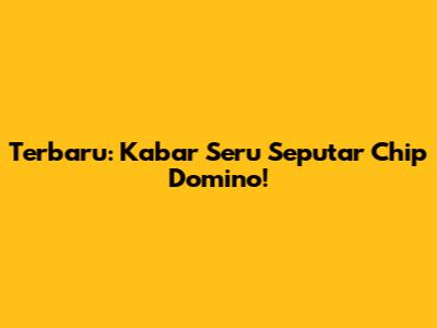 Terbaru: Kabar Seru Seputar Chip Domino!