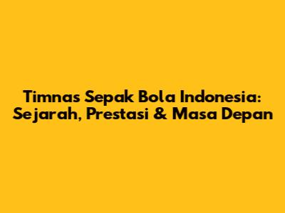 Timnas Sepak Bola Indonesia: Sejarah, Prestasi & Masa Depan